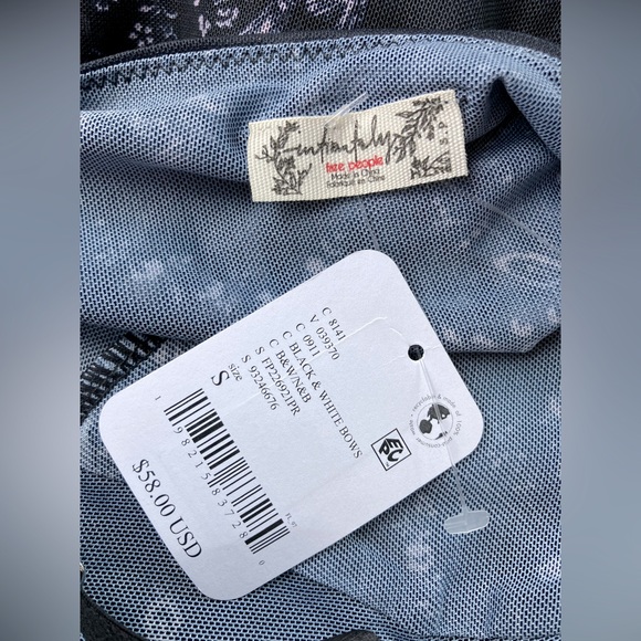 Intimately Free People Night Rhythm Bow Mesh Bodysuit NWT | Size Small - Picture 11 of 12